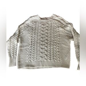 Aerie Cable Knit Sweater - Cream